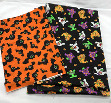 Halloween Fabric Wamsutta Hallmark Ghosts Bats Monsters 45"x1.5 Yd  12"x35"