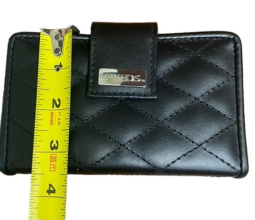 Nintendo DS Lite Fashion Playthru Black Carry Case Real Leather New - Picture 8 of 9