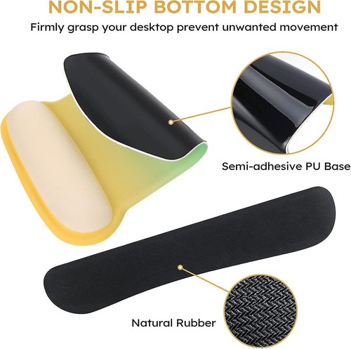Wrist Rest Mat Keyboard and Mouse Wrist Support Pad Set with Cushion Memory Foam - Picture 4 of 20