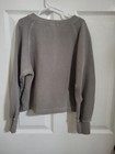 Barefoot Dreams MC Henley Pullover Sweater Girls Size 6-7 Grey Brushed Terry  — photo 5