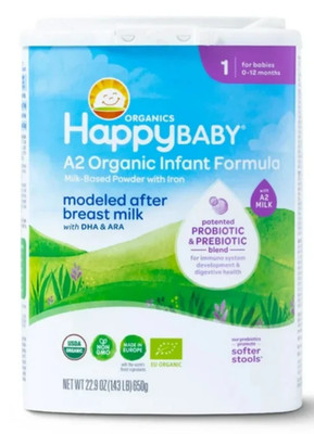 Happy Baby A2 Organic Infant Formula 1 Purple 8/26 - $$$ DONATED TO DISABLED VET