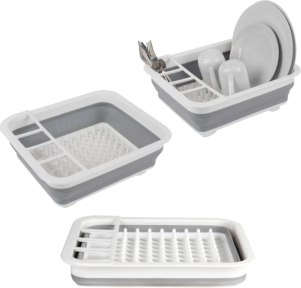 Scolapiatti in metallo, organizer per utensili da cucina, vassoio