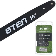 8TEN 16" Chainsaw Guide Bar & Chain .043 3/8LP 55DL for Stihl 017 009 018 023
