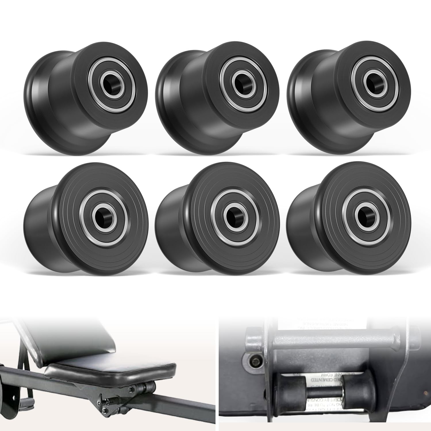 For Bowflex Rolling Seat Trolley Wheels Blaze Classic Elite Motivator 2 PR1000