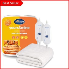 Snuggly Fleece Electric Blanket with Split Controls - Double Size & Washable