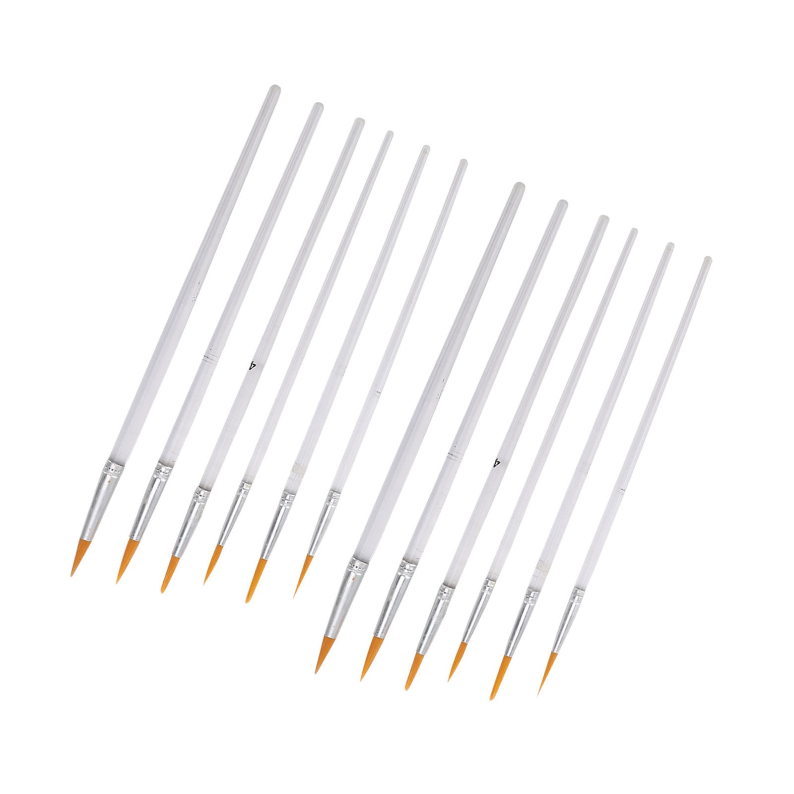 `Nylon Bristles Paint Brushes 6 Sizes Complete Reusable Versatile Artist Paint