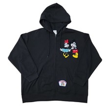 Women's Character Brushed Soft Fleece Full Zip Hoodie Minnie/Mickey, M