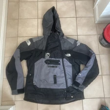 The North Face Steep Tech 550 down ski jacket women Medium black hood READ