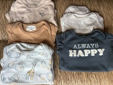 Mixed Lot of 4 Unisex Baby Cotton Bodysuits Multicolor