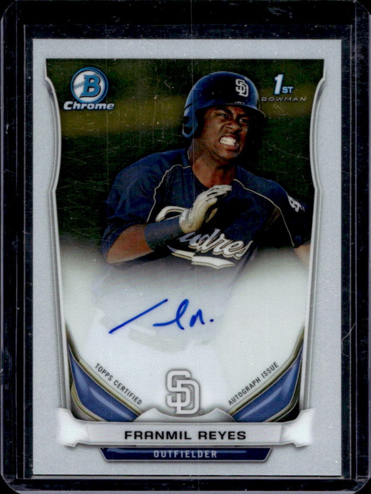 2014 Bowman Chrome Franmil Reyes Prospect Auto #BCAP-FR Padres
