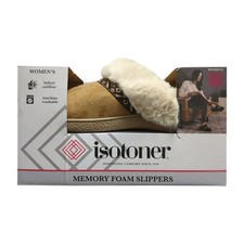 Isotoner Ladies Memory Foam Comfort Hoodback Slippers Indoor Ourdoor