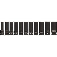 Yato Kraft SteckschlüSsel Set 11-Tlg 1/2 Zoll LangschalbschlüSsel Crmo SCM-440 P
