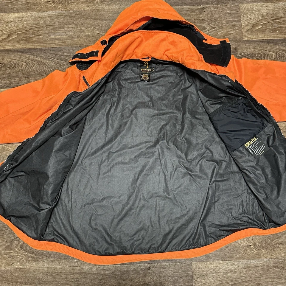 Abrigo con Capucha Marrón 4 en 1 Naranja Para Hombre XL Reversible Plumón Chaqueta Interior Caza Foto 3 de 4