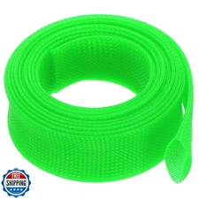 uxcell Expandable Sleeving,2 3/8-inch 10ft Cable Sleeve, Green