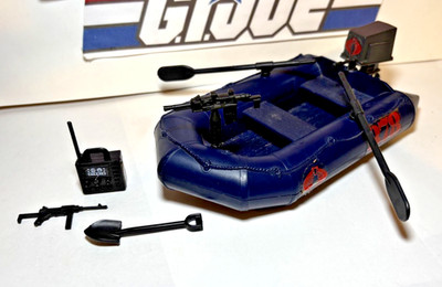 GI Joe Night Landing Cobra Raft 1985 *NEAR COMPLETE, Excellent Condition!* VTG