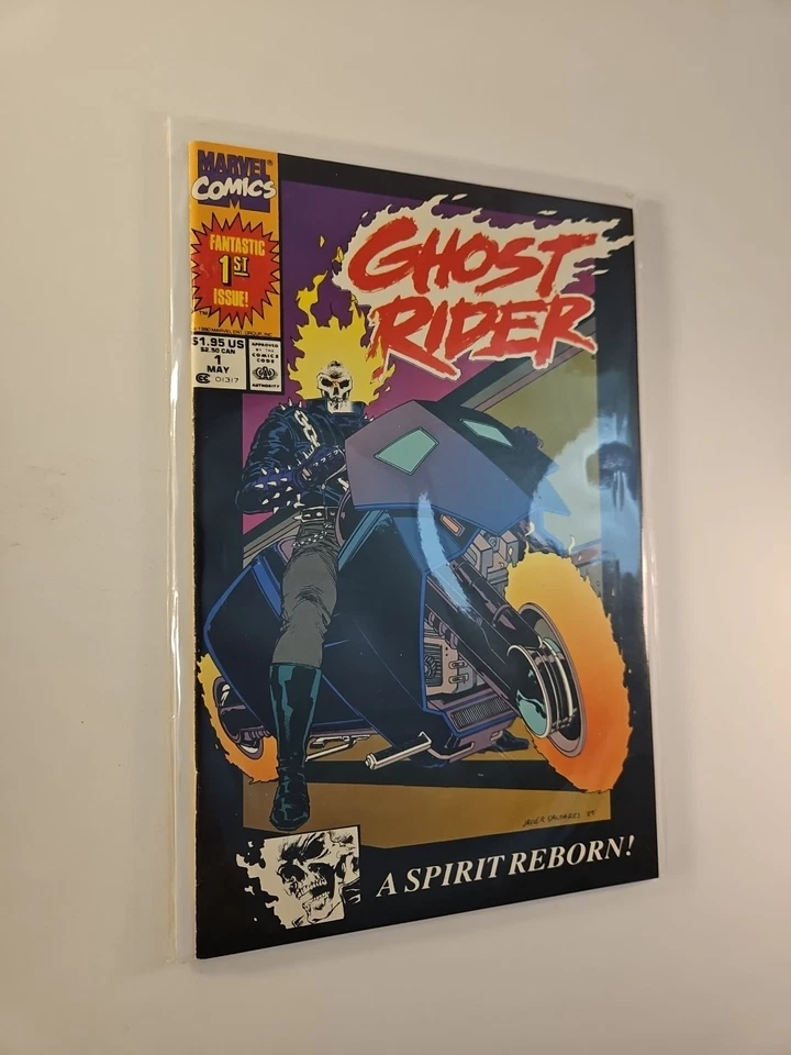 Ghost Rider #1 1990 Marvel Comics 2nd Print Howard Mackie Javier Saltares Cover - Image 3 of 4