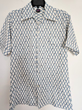 Vintage Joel Cal Made 1970 Disco Era Button Down Shirt Size M