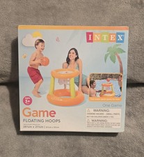 INTEX FLOATING Basketball Hoop Inflatable Floating Toy Game For Kids Adult