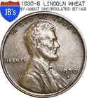 1930-S Lincoln Wheat Cent Penny 1c - EF/ABOUT UNCIRCULATED (EF/AU)