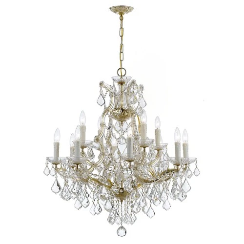 Crystorama Maria Theresa 29"W Gold 13-Light Crystal Chandelier - Picture 2 of 6