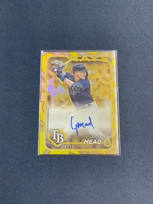 2024 Topps Gilded Collection Chrome Gold Curtis Mead Yellow Auto /75 
