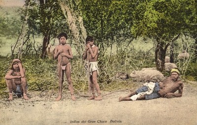 Bolivia, Indios del Gran Chaco, Indians with Blowpipe (1910s) Postcard
