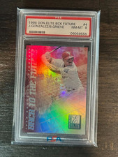1998 Donruss Elite BACK TO THE FUTURE #4 Juan Gonzalez Ben Grieve RARE /1500