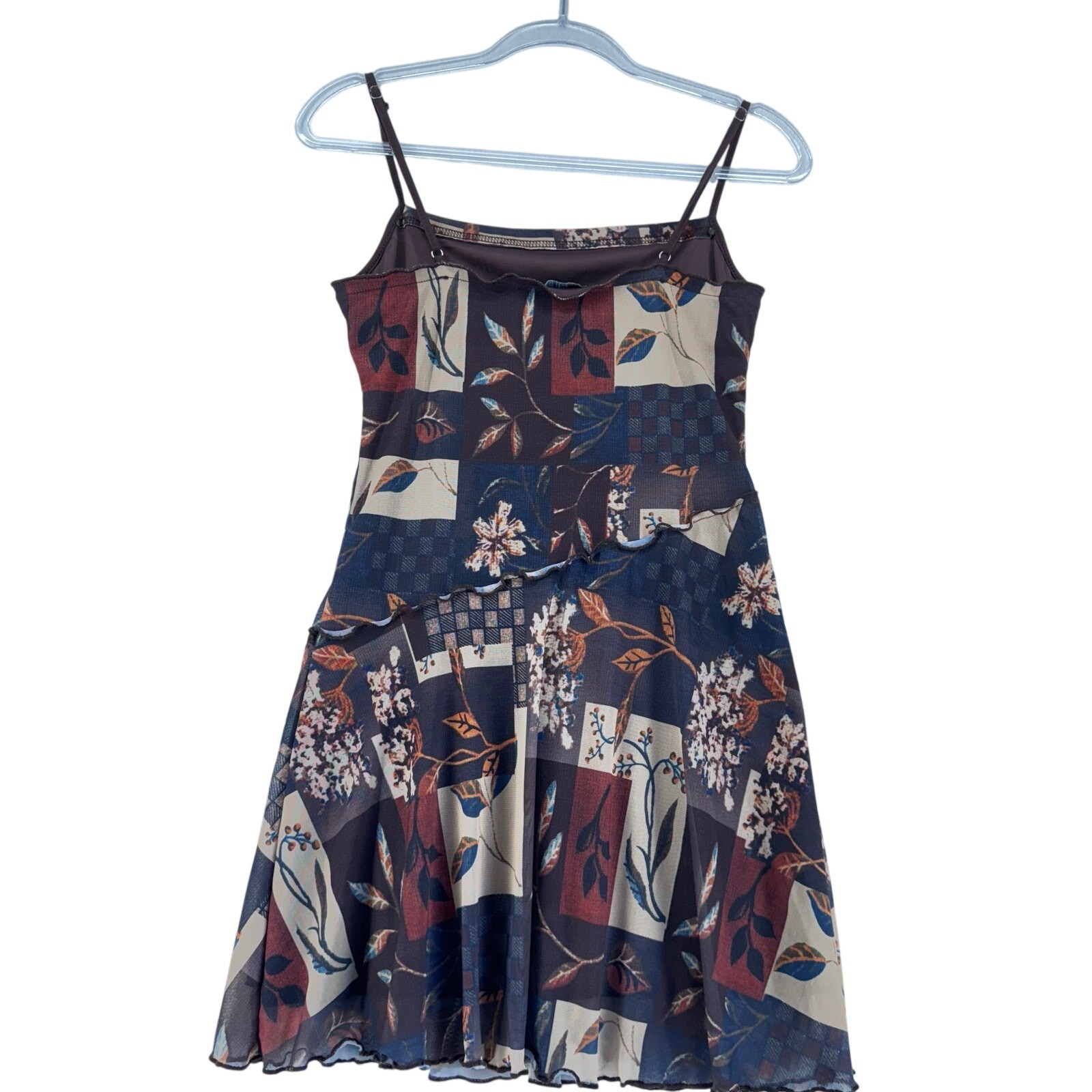 Cider Patchwork Mini Dress Size Large Adjustable … - image 2