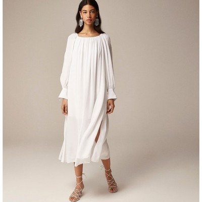 J.Crew Collection Sheer Maxi Dress Viscose Oversized Minimalist Boho Medium NWT