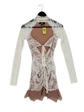 EGO A-Line Midi Dress UK8 in White