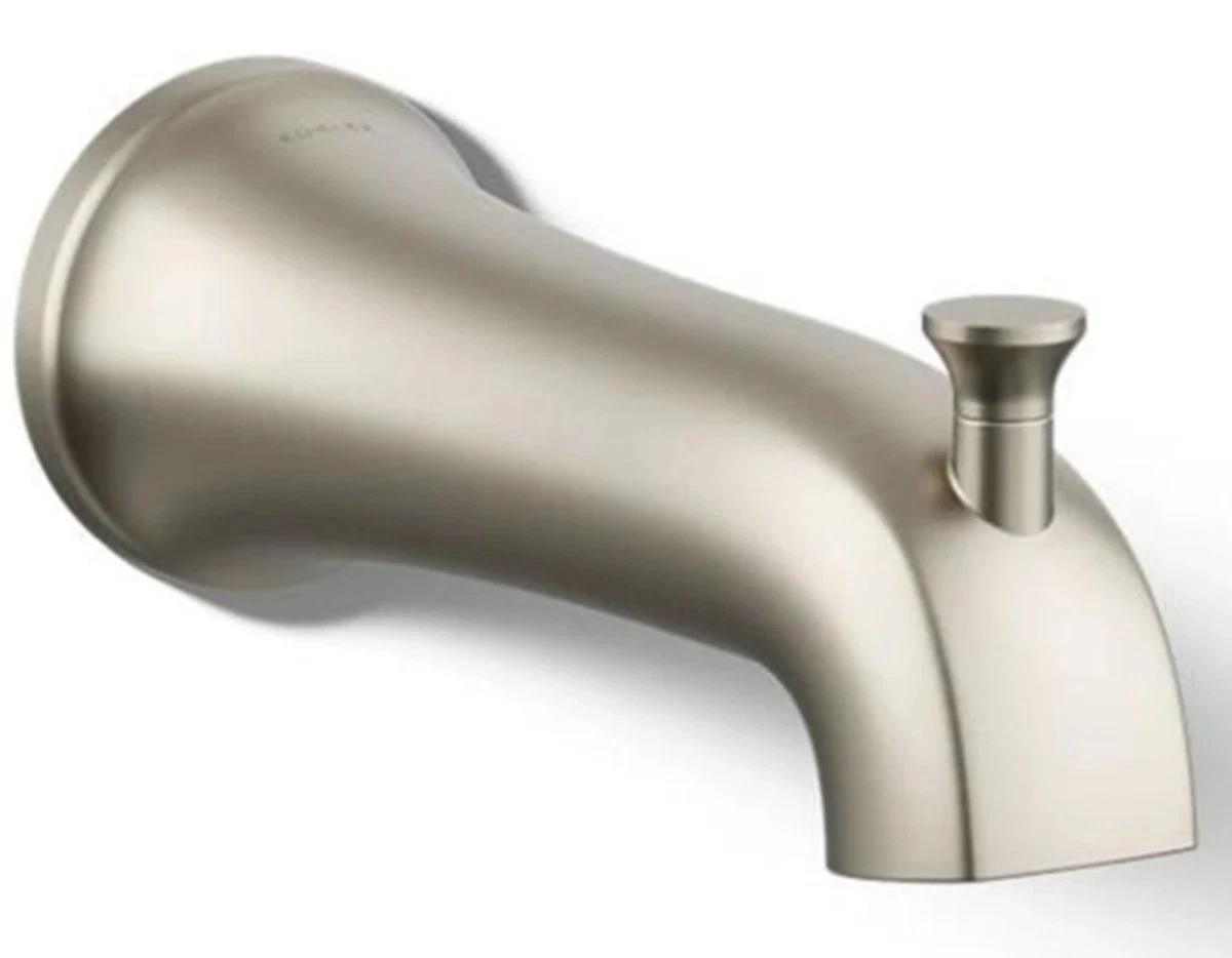 KOHLER K-T37395-BV PureFlo - Cavo Di Scarico Per Vasca Da Bagno Con Maniglia Contemporanea, Finitura Bronzo Spazzolato