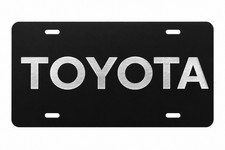 Deep Engraved Toyota Car Tag Diamond Laser Etch On Black Aluminum License Plate Deep Engraved Toyota Car Tag Diamond Laser Etch On Black Aluminum License Plate