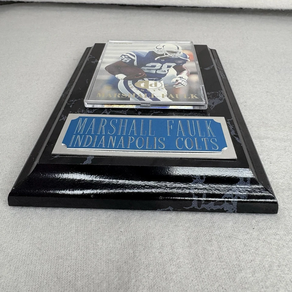 Табличка спортивная карта NFL Fleer 95 Marshall Faulk Indianapolis Colts TD Sensation - Изображение 4 из 4