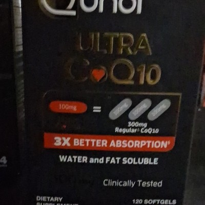 Qunol Ultra CoQ10 100 mg Coenzyme Q10 Dietary Supplement 120 Softgels