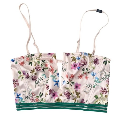Victoria's Secret Flower Garden Corset Bralette Very Sexy Unlined Strapless M