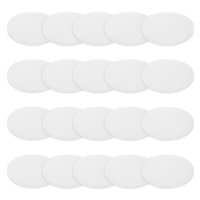 20 Pcs Round Silicone Rubber Sheet 40mm x 3mm, Translucent for General Use