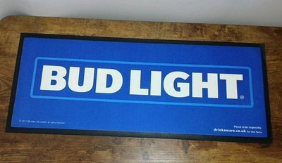 Bud Light Bar Runner Bier Tropfmatte Wetstop 59 x 25 cm - NEU Budweiser