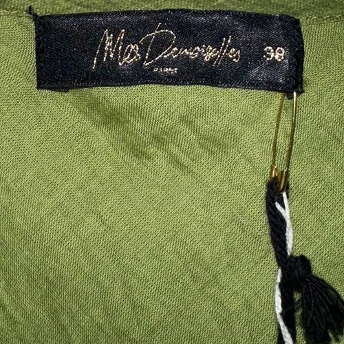 NWT Mes Desmoiselles Nuval Green Cotton Maxi Dress Size 38/US 6 - Picture 3 of 19