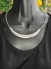 Modern smooth style white metal Torque choker collar necklace