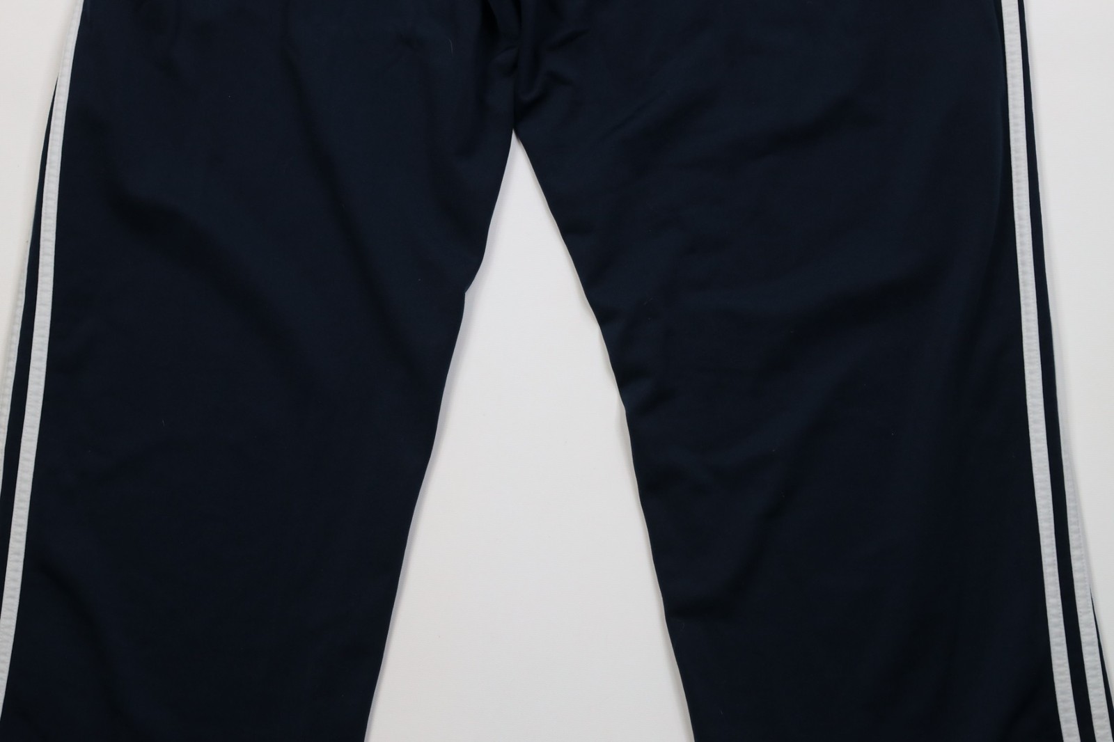 Vintage Y2K Adidas Mens XL Faded Striped Wide Leg Sweatpants Pants Navy Blue thumbnail 11