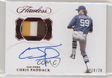 2019 Panini Flawless Patch Auto Ruby 18/20 Chris Paddack #PA-CP Patch Auto 2l4