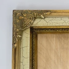 Heavy Vintage Gold Gilt Picture Frame 8x10 Ornate Baroque Rococo