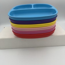 Re Play Divided Plates Trays for Baby Toddler Set of 6 Multi Color Made in USA