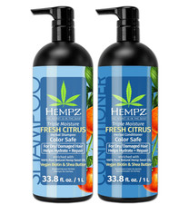 Hempz Triple Moisture Fresh Citrus Herbal Shampoo & Conditioner 33.8 fl.oz Duo