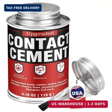 Contact Cement 4.16 oz with Brush, Neoprene Glue for Leather, 118g