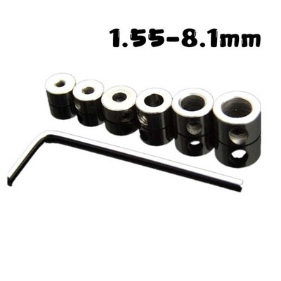 1.55-8.1mm Metal Shaft Clamping Sleeve Electroplated nickel Bushing Wheel Lock