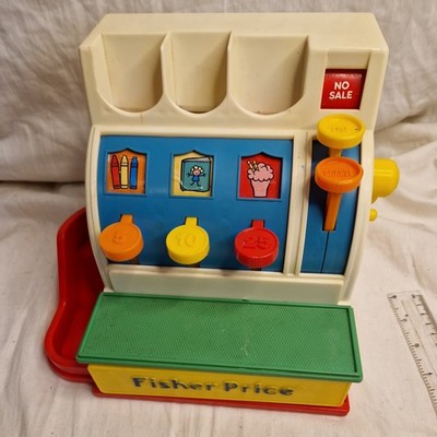 Fisher Price Registrierkasse Ladenkasse, 3 Münzen #926 Registrierkasse Vintage Spielzeug