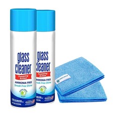 Glass Cleaner Foam, Foaming Action Spray, 19oz - 2 Pack - Clean Fresh Scent -