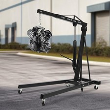 Garage 2 Ton Engine Lift Crane Heavy Duty Hydraulic Foldable Adjustable 6 Wheels