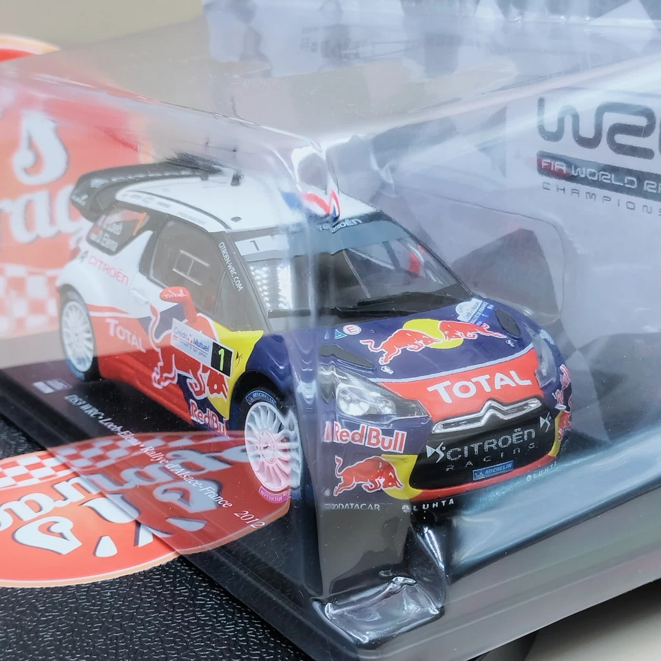 deagostini 1/24 DS3 WRC Loeb-Elena Rallye d'Alsace-France 2012 red bull diecast - Image 2 of 4